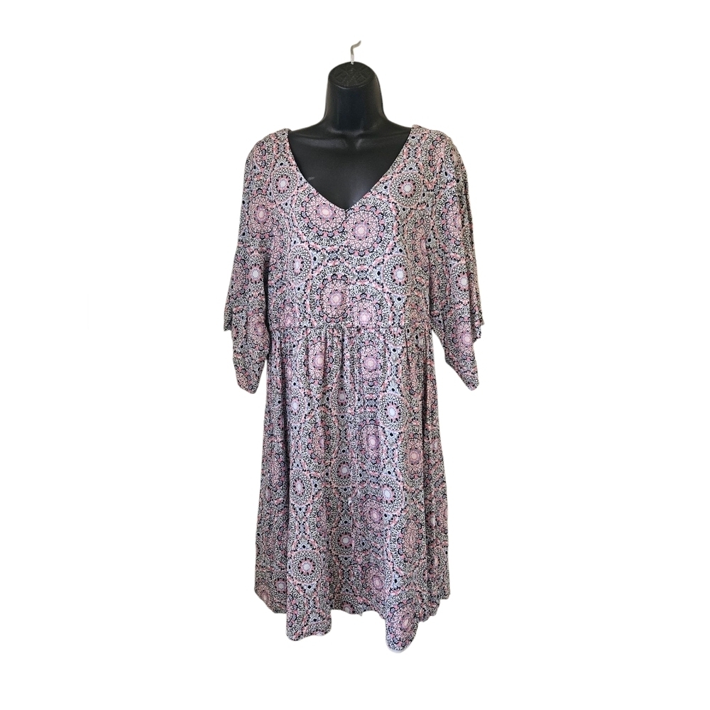 Torrid - Dress Women's 1 Purple Midi Sundress with Bell Sleeves